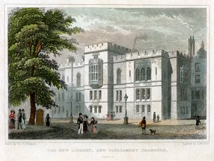 La nouvelle bibliothèque et les chambres du Parlement, Westminster, Londres - J Hinchcliff