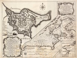 Plan de la ville et du port de Louisbourg, Cap-Breton - J. Hinton