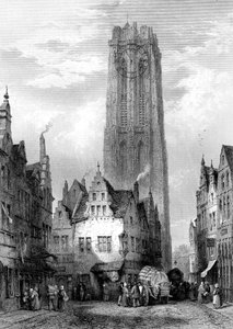 Cathédrale de Malines, Anvers, Belgique, 19e siècle - J. J. Crew