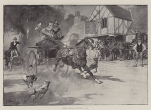 Cheval contre moteur, ou enlèvement en 1900 - J. J. Waugh