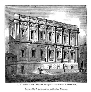 Façade est de la salle de banquet, Whitehall, 1843