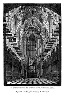 Intérieur de la chapelle Henry VII, Abbaye de Westminster, 1843 - J. Jackson