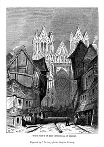 Façade ouest de la cathédrale de Reims, 1843 - J. Jackson