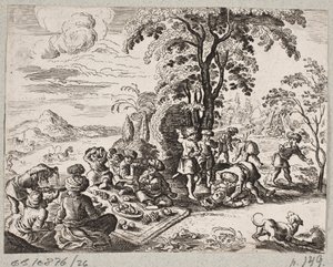 Illustration de Adam Olearius, « Persianischer Rosenthal von einem Sinnreichen Poeten Schich Saadi […] », Schleswig 1660 - J. Muller