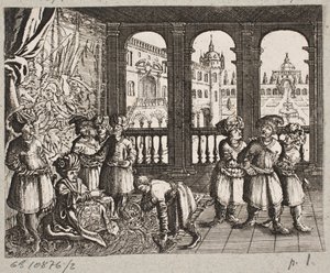 Illustration de Adam Olearius, « Persianischer Rosenthal von einem Sinnreichen Poeten Schich Saadi […] », Schleswig 1660 - J. Muller