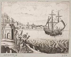 Illustration pour Adam Olearius, "Persianischer Rosenthal von einem Sinnreichen Poeten Schich Saadi [...]", Schleswig 1660 - J. Muller