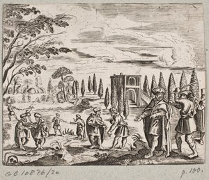 Illustration pour Adam Olearius, "Persianischer Rosenthal von einem Sinnreichen Poeten Schich Saadi [...]", Schleswig 1660 - J. Muller