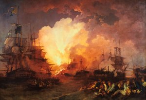 La bataille du Nil, août 1798 - J Philippe de Loutherbough