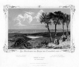 Le Golfe de Baja depuis Camaldoli, Italie, 19ème siècle - J. Poppel