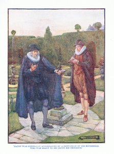 Bacon était généralement accompagné par un gentilhomme de sa maison, de Littérature anglaise pub. par T C & EC Jack, vers 1920