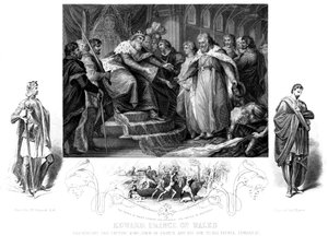 Édouard, prince de Galles 1330-1376, 19e siècle - J. Rogers