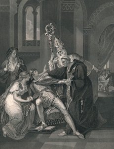 Edwy et Elgiva, milieu du 19e siècle - J. Rogers