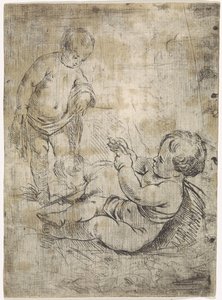 Enfants jouant - J. Vermeulen