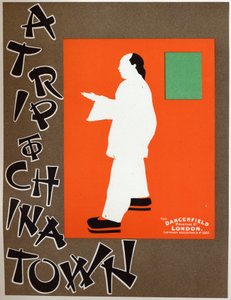 Une excursion à Chinatown, pièce musicale de Charles Hoyt. Affiche par Berggarstaff, Angleterre, vers 1891-1895 - J. and W. Beggarstaff
