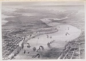 Vue aérienne de la Nouvelle-Orléans, de 