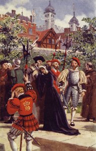 Les adieux de Sir Thomas More à sa fille (lithographie en couleur) - J. Williamson