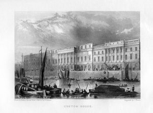 Custom House, Londres, 19ème siècle