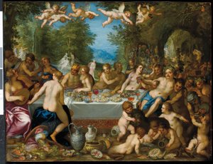 Le festin des dieux : Le mariage de Bacchus et Ariane - J. and Rottennhammer Hans I Brueghel