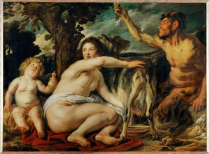 Jupiter enfant nourri par la chèvre Amalthee - The child Jupiter nursed by the goat Amalthea ... - Jacob (studio of) Jordaens