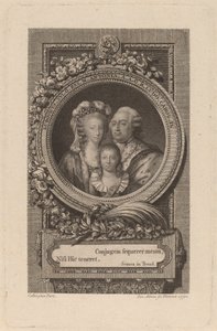 Louis XVI, Marie-Antoinette et Louis-Charles - Jacob Adam after Antoine François Callet