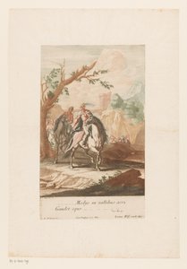 Cavaliers traversant la vallée (Medijs in vallibus acri Gaudet equo) - Jacob Andreas Fridrich (I)