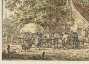 Halte devant une auberge en été - Jacob  Cats