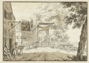 Auberge devant un pont