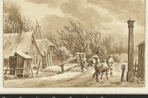 Paysage avec tempête montante