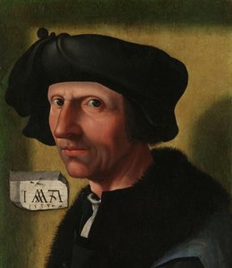Portrait de Jacob Cornelisz van Oostsanen (c. 1472/77-1528/33) - Jacob Cornelisz van Oostsanen (workshop of)