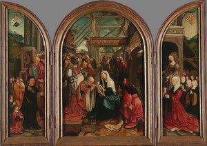 Adoration des mages - Jacob Cornelisz van Oostsanen