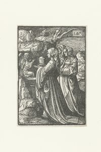 Les trois Marie au tombeau vide (De Kleine Passie) - Jacob Cornelisz van Oostsanen