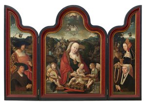Triptyque de Pompeius Otto et sa femme Gerbich Claesdr - Jacob Cornelisz van Oostsanen