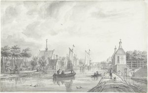Vue de Leiderdorp - Jacob Elias La Fargue