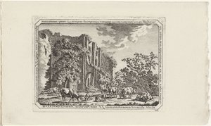 Bétail près des ruines de Brederode