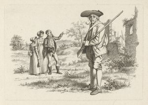 Chasseur et compagnie près d