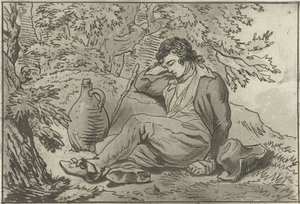 Jeune homme assis à côté d