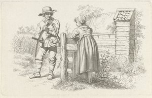 Faucheur parlant à une fille