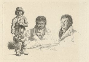 Portraits de J.P. Visser Bender et P.Pz. Barbiers avec un garçon - Jacob Ernst Marcus