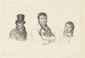 Portraits de Jan Kamphuysen, Dirk Versteegh et Hendrik de Flines - Jacob Ernst Marcus