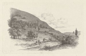 Carrosse dans un paysage (Études gravées) - Jacob Ernst Marcus