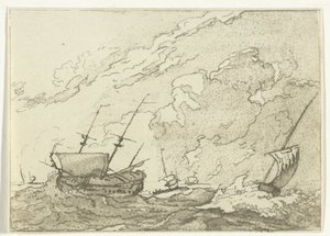 Navires dans une tempête
