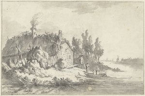 Ferme délabrée au bord d