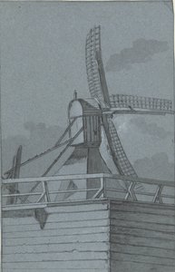 Moulin à vent avec soubassement en bois - Jacob Ernst Marcus