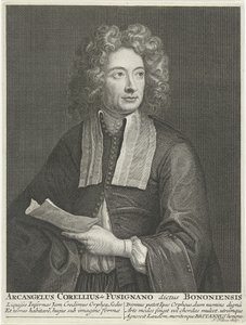 Portrait du compositeur et violoniste Arcangelo Corelli 1653-1713 - Jacob Folkema