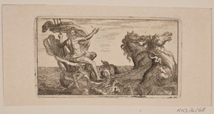 Neptun. Illustration de Jacob Fosie, "Lærek-Lude [...] ou Essais sur le cuivre, polissage, fondation, aiguilles, eau-forte, encre, effacement, chargement et impression de 1741 à 1743" - Jacob Fosie