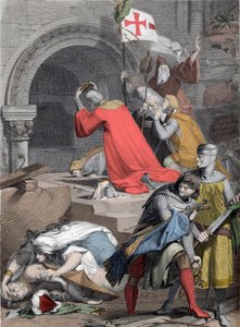 Godefroy de Bouillon (1058-1100) au Saint-Sépulcre, en 1099 - Godefroy de Bouillon au Saint-Sépulcre par Deininger - Jacob Friedrich Deininger
