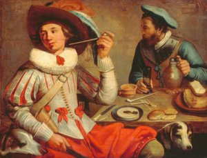Deux soldats à une table - Jacob Gerritsz Cuyp