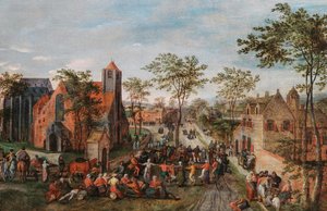 La kermesse du village de Jacob Grimmer - Jacob Grimmer