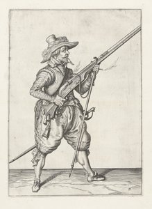 Mousquetaire plaçant son furket en dessous, c.1600