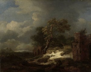 Paysage avec ruines